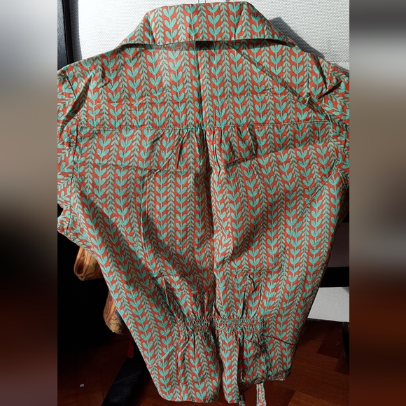 Zhouk tie-front summer print top - Picture 3 of 8